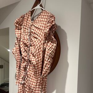 Ulla Johnson Red and White Checkered Dress